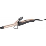 Carmen Noir Curling Tong with Ceramic Barrel, 19mm, Black and Rose Gold