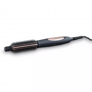 Carmen Noir Volume Styling Brush with Ceramic heated barrel and 360° Anti-Tangle Swivel Cord, Black & Rose Gold.