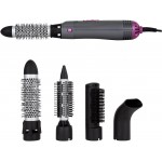 Carmen Neon 4-in-1 Hot Air Styler with Keratin Protech, 1000W, Graphite and Pink