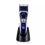 Carmen Mens Signature Cordless Hair and Beard Trimmer with LED Display, Midnight Blue