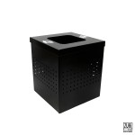 Zuri Cold-rolled Steel Waste Dust Bin with Plastic insert, Black Finish, 21 litres