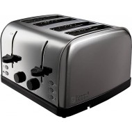 Russell Hobbs 4 Slice Toaster,Stainless Steel with brushed sides