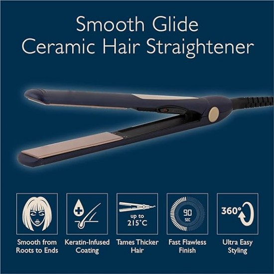 Shop quality Carmen Twilight Ceramic Hair Straightener with Keratin Protech Coating, Blue and Champagne in Kenya from vituzote.com Shop in-store or online and get countrywide delivery!