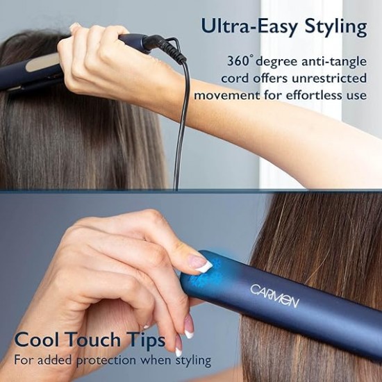 Shop quality Carmen Twilight Ceramic Hair Straightener with Keratin Protech Coating, Blue and Champagne in Kenya from vituzote.com Shop in-store or online and get countrywide delivery!