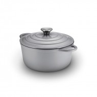 Tower Cast Iron Casserole Dish Induction friendly/non-stick-24cm Grey, 4 Litre