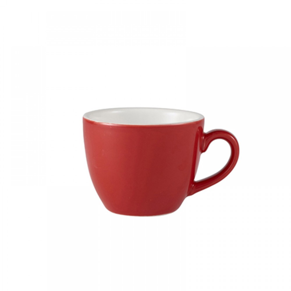 Mugs : Neville Genware Porcelain Red Bowl Shaped Cup, 90ml/9cl/3oz ...