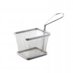 Neville Genware Serving Fry Basket Rectangular ,10 X 8 X 7.5cm