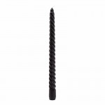 Candlelight Twisted Candle,  Black, Set of 4