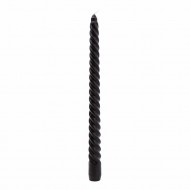 Candlelight Twisted Candle,  Black, Set of 4