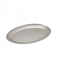 Neville GenWare Stainless Steel Oval Flat Server,  46cm/18"