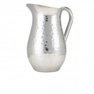 Neville GenWare Hammered Stainless Steel Water Jug 2L/67.6oz 22 x 13.5 x 23.5cm (L x W x H)