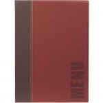 Neville Genware Contemporary A4 Menu Holder, 4 Pages, Wine Red