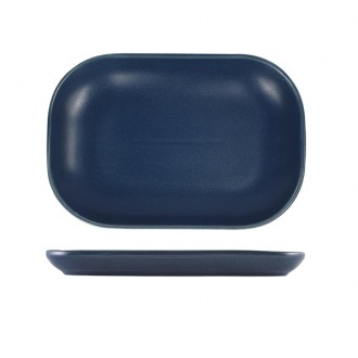 Neville Genware Terra Stoneware Antigo Denim Rectangular Plate