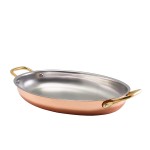 Neville GenWare Copper Plated Oval Dish Server, 30 x 21cm