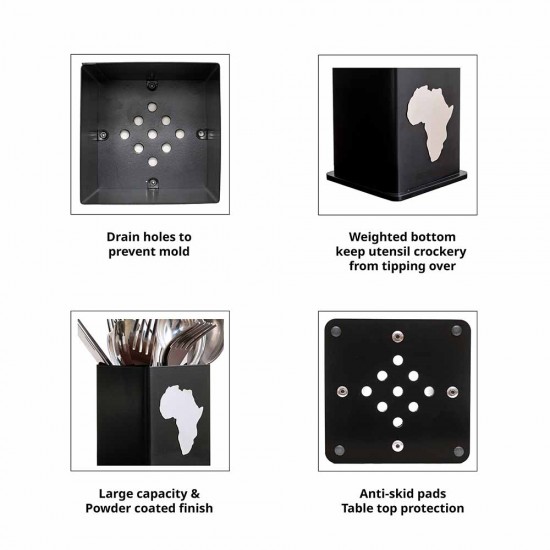 Shop quality Zuri Africa Design Small Cutlery Holder With Anti-Skid Pads, Black in Kenya from vituzote.com Shop in-store or online and get countrywide delivery!