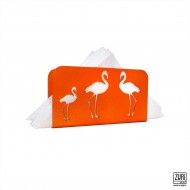 Zuri Elegance Flamingo-Inspired Stylish Trio Serviette Holder-Orange 