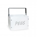 Zuri Steel Powder- Coated Peg Box - White 