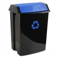 Tatay Recycling Bin, Swing Lid,, BPA Free, Solar Protection, 50 LItres Capacity, Blue .