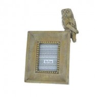 Candlelight Owl Photo Frame, Light Oak