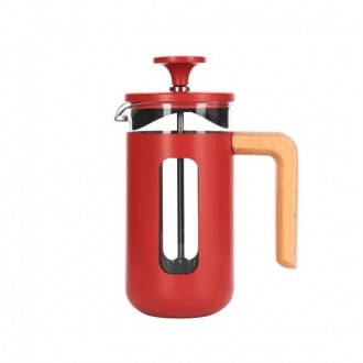 La Cafetière Pisa Latte Cafetiere, 8-Cup, Red, 1L 