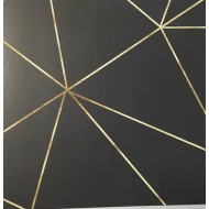 Ruby Ashley Midnight Blank Greeting Card - Blue and Gold Designs Geometric	