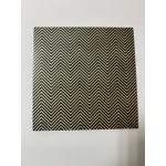 Ruby Ashley Midnight Blank Greeting Card - Blue and Gold Designs Zigzag Lines