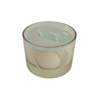 Candlelight Spa Day Revitalise 2 Wick Wax Filled Glass Candle Pot Green Tea Scent, 340g 