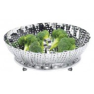 Kitchen Craft Stainless Steel Collapsible Steaming Basket,  28cm 