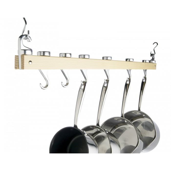 Master Class Wooden Ceiling Mounted Hanging Pan Organizer Rack 92 Cm 36