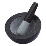 Master Class Large Marble Pestle and Mortar , 20 x 12 cm (8" x 4.5") - Black / Grey