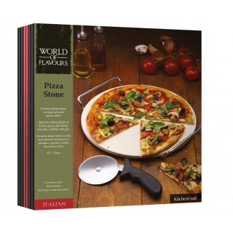 World of Flavours Italian Pizza Stone Set