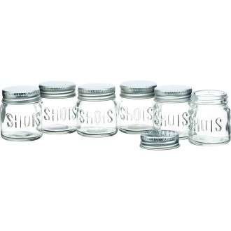 BarCraft Mini Glass Drinks Jars, Set of 6