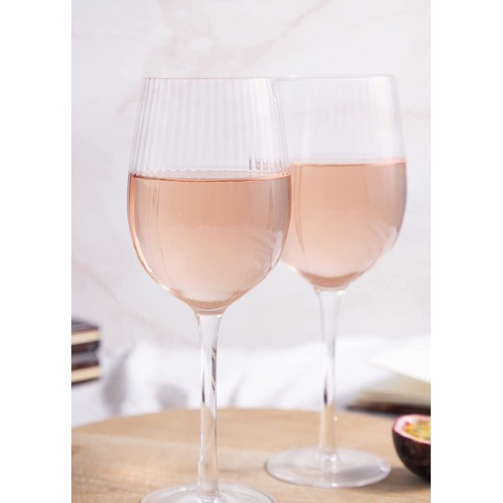 Shop quality BarCraft Ribbed Wine Glasses, Set of 2 Large Patterned Glasses in Gift Box, 450ml in Kenya from vituzote.com Shop in-store or online and get countrywide delivery!