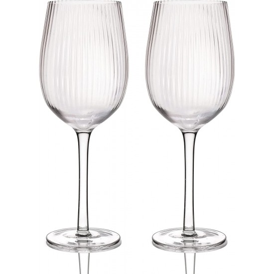 Shop quality BarCraft Ribbed Wine Glasses, Set of 2 Large Patterned Glasses in Gift Box, 450ml in Kenya from vituzote.com Shop in-store or online and get countrywide delivery!