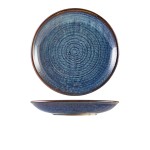 Neville Genware Terra Porcelain Aqua Blue Deep Coupe Plate, 25cm