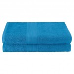 Superior Eco-Friendly Ringspun 100% Cotton Modern Absorbent 2-Piece Bath Sheet Set - Blue Nile Mills