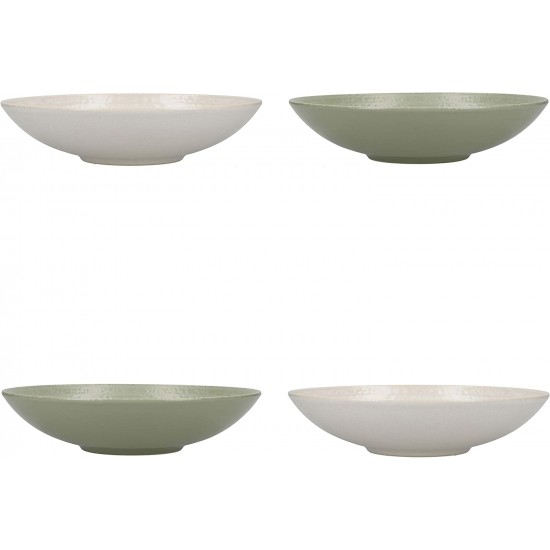 Shop quality Kitchen Craft Pasta Bowls Set of 4 in Gift Box, Lead-Free Glazed Stoneware, Green / Cream, 22cm in Kenya from vituzote.com Shop in-store or online and get countrywide delivery!