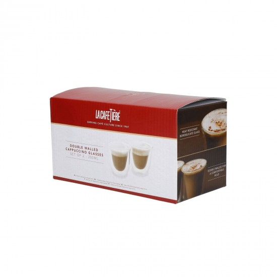 Shop quality La Cafetière Double Walled Cappuccino 2-Cup Set, 200ml each in Kenya from vituzote.com Shop in-store or online and get countrywide delivery!