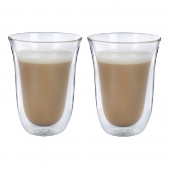 La Cafetière Set Of 2 Double-Walled Latte Mugs, 300ml