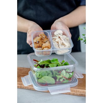 Master Class Eco Snap Lunch Box with Removable Divider, 800 ml