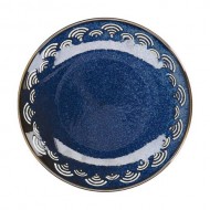 Mikasa Satori Porcelain Seigaiha Border Side Plate, 22cm