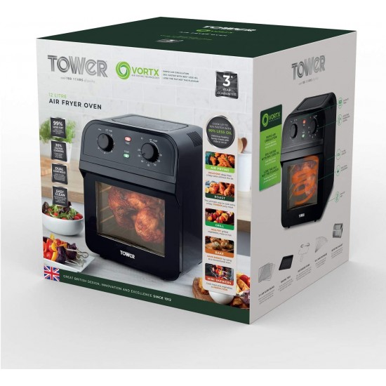 Shop quality Tower Manual Air Fryer Oven with Rapid Air Circulation and 10 Preset Cooking Options, 12 Litre, Black [Save Upto 50 On Energy Bills] in Kenya from vituzote.com Shop in-store or online and get countrywide delivery!