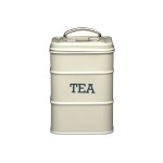 Kitchen Craft Living Nostalgia Metal Tea Caddy, 11 x 17 cm - Antique Cream