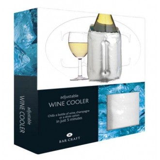 Bar Craft Wrap Around Silver Wine Cooler