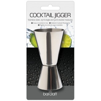 BarCraft Stainless Steel Dual Measure Spirit Measuring Cup ( single (25ml) and double (50ml) unit)