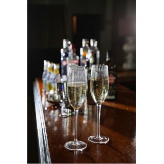 BarCraft Set of 2 Ridged Champagne Flutes