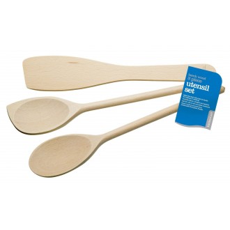 Kitchen Craft Beech Wood Utensil Set 3 Piece