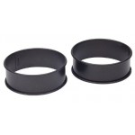 Kitchen Craft Non-Stick Poachette Rings 9 cm / 3½ in- Black, Set of 2