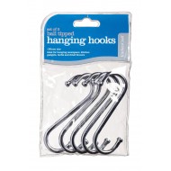 Kitchen Craft Pack of Five Chrome Plated S Hooks 100mm