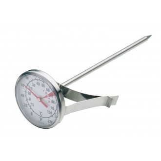 Kitchen Craft Stainless Steel Milk Frothing Thermometer - Silver